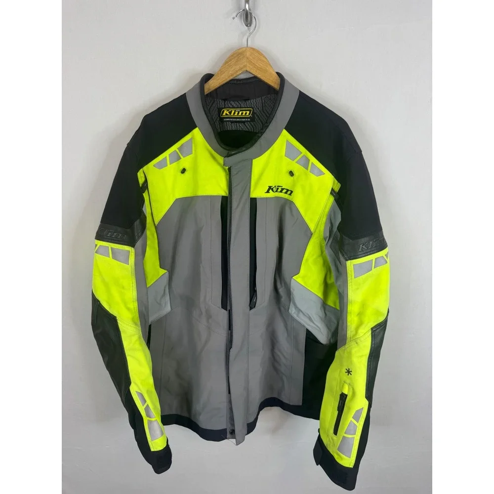 Klim Latitude Gore-Tex Motorcycle Jacket Hi-Vis Gray Neon Yellow 2XL 5146-003